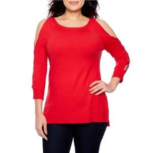 NWT Bold Elements Cold Shoulder Sweater